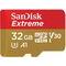 SanDisk MicroSDHC Extreme 32GB + SD Adapter for Action Sports Cameras  (SDSQXAF-032G-GN6AA)  [100 MB/s, V30, UHS-1, U3, A1]