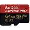 SanDisk microSDXC Extreme Pro 64GB + SD Adapter  (SDSQXCY-064G-GN6MA)  [A2/ V30/ U3/ R170/ W90]
