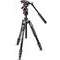 Manfrotto MKBFRLA4BK-BH Befree Advanced ALU Reisestativ Kit QPL, schwarz