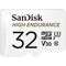 SanDisk microSDHC High Endurance 32GB, incl. Adapter  (SDSQQNR-032G-GN6IA)  [100 MB/s, Class 10, UHS-3]