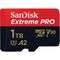 SanDisk microSDXC Extreme Pro 1TB + SD Adapter  (SDSQXCZ-1T00-GN6MA)  [A2/ V30/ U3/ R170/ W90]