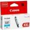Canon Tintenpatrone CLI-581C XXL 11,7ml cyan  [PIXMA TS705/ 6150/ 6151/ 8150/ 8151/ 8152/ 9150/ 9155/ 6250/ 6251/ 9550/ 9551C/ 8250/ 8251/ 8252, TR7550/ 8550]