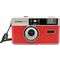 AgfaPhoto Analoge Kleinbildkamera rot mit Blitz und Tasche  [ohne Batterie und Film]