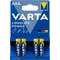 Varta (blau) Longlife Power 1,5V Alkali-Mangan Micro Batterien 4er Pack 4903 NEU
