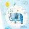 Goldbuch 11462 "Blue Elephant" Babytagebuch [44 illustrierte Seiten, 21x28cm]