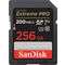 SanDisk 256GB SDXC ExtremePro 200MB/s V30 UHS-I U3, Class 10 Speicherkarte (SDSDXXD-256G-GN4IN)