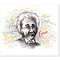 Schoeller (139) 3 tlg. Fotomappe fr 13x18 cm mit Fototasche 4-farbiger Motivdruck "Einstein"