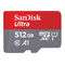 SanDisk microSDXC Card 512GB, Ultra, Class 10, U1, A1 (R) 150MB/s, SD Adapter, Retail-Blister  [SDSQUAC-512G-GN6MA]