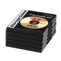 Hama 51294 DVD-Doppel-Leerhlle mit Folie, Schwarz, 5er-Pack