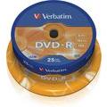 Verbatim DVD-R 16X 4.7GB MATT SILVER SURFACE 25er Spindel Nummer 43522  DataLife Plus, Scratch Resistant Surface