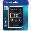 Verbatim 53194 Festplatte 1TB, USB 3.0, 6.35cm (2.5''), schwarz StorenGo, Gen 2, PVR, Software NERO BackItUp, Retail-Blister