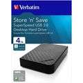 Verbatim 47685 Festplatte 4TB, USB 3.0, 8.89cm (3.5''), schwarz Store'n'Save, 3D Optik, Software, Retail