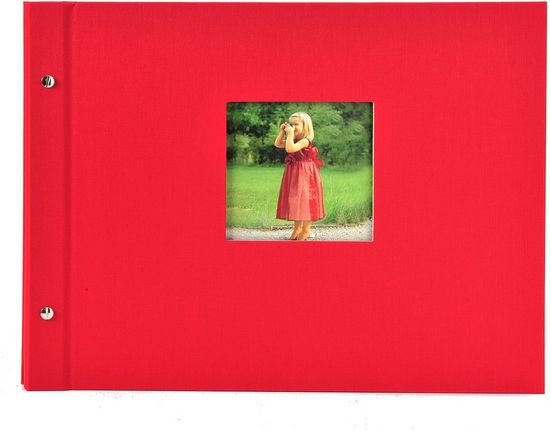 Goldbuch 26984  Schraubalbum Bella Vista rot  [30x25cm, 40 schwarze Seiten]