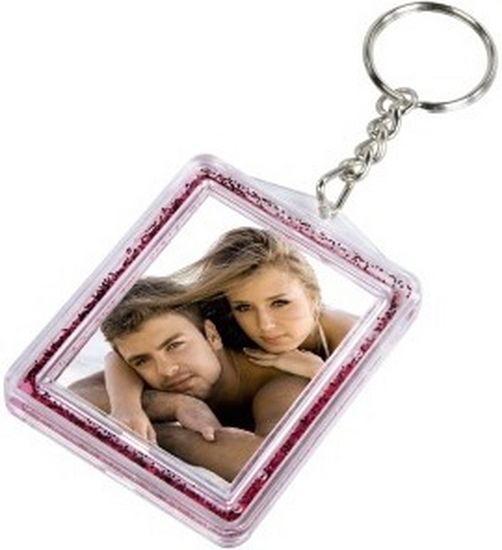 Hama 34749  24 Acryl-Schlsselanhnger "Glimmer" fr Passbilder bis 3,5x4,5  im Display, farblich sortiert