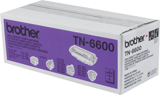 Brother TN-6600 Toner-Kit (Jumbo-Tonerkassette, ca 6000 Seiten)  [fr HL-1030 /- 1240 / -1250 / -1270N / -P2500 / Fax-8350P / -8750P / MFC-9650 / -9750 / -9850 / -9870, Toner nicht fr HL1260 EDX]