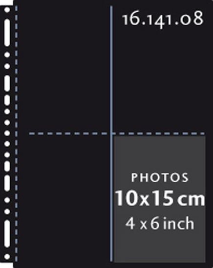 Henzo 1614108 10 st. Fototaschen 10x15 schwarz