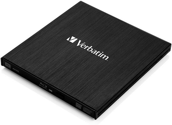 Verbatim 43890 Blu-ray BDXL Recorder, USB 3.0, 6x/8x/24x. M-DISC Portable, Slimline schwarz
