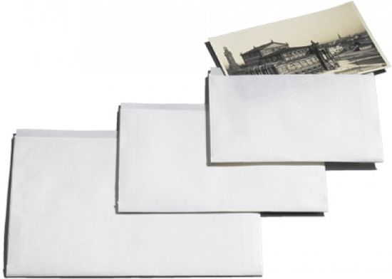FACIL Phototaschen - 18x24 cm, 100 Stck, Photopapier CHRONOS, naturwei, ungepuffert, neutral geleimt, pH-neutral (ca. 6,6)