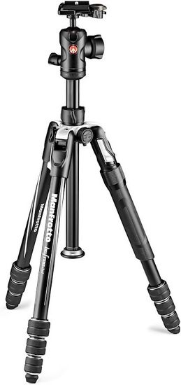 Manfrotto MKBFRTA4B-BHM Befree 2N1 Alu Kit Alu Reisestativ Twist mit integriertem Einbeinstativ  [Drehverschluss]