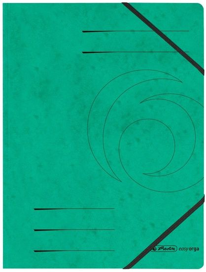 5 herlitz Eckspanner easy orga DIN A4 grn