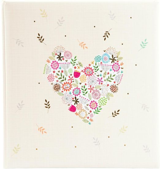 Goldbuch 08182 Hochzeitsalbum Flowers in the Heart  [60 weisse Seiten, 30x31 Kunstdruck]