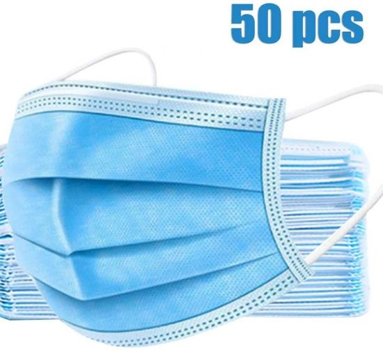 Mund-Nasen-Schutz Standard (MNS-Maske) 50er Pack 3-lagig  [Mundschutz, Einwegmasken]