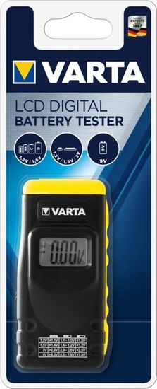 Varta 00891101401 Batterietester, LCD Digital fr AA, AAA, C, D, 9V