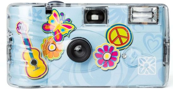 Party Einwegkamera 400 ASA 27 Flash "Flower Power" 5er Pack