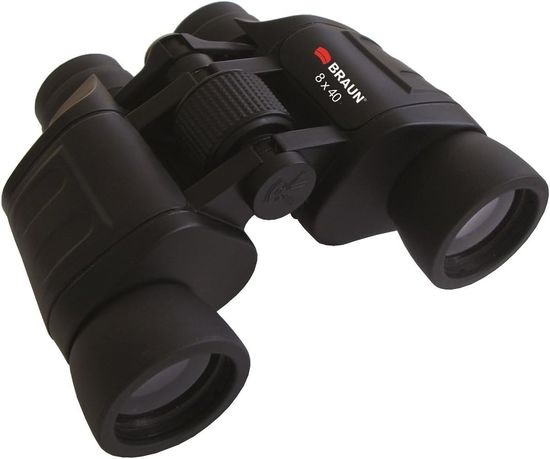Braun Binocular 8 x 40 inklusive Tragetasche, Tragegurt, Reinigungstuch